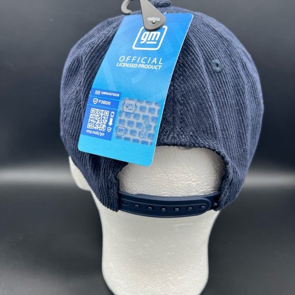 Chevrolet Camaro Z28 Hat American Muscle Circle Patch Navy Rope Corduroy Cap NWT - Picture 4 of 8